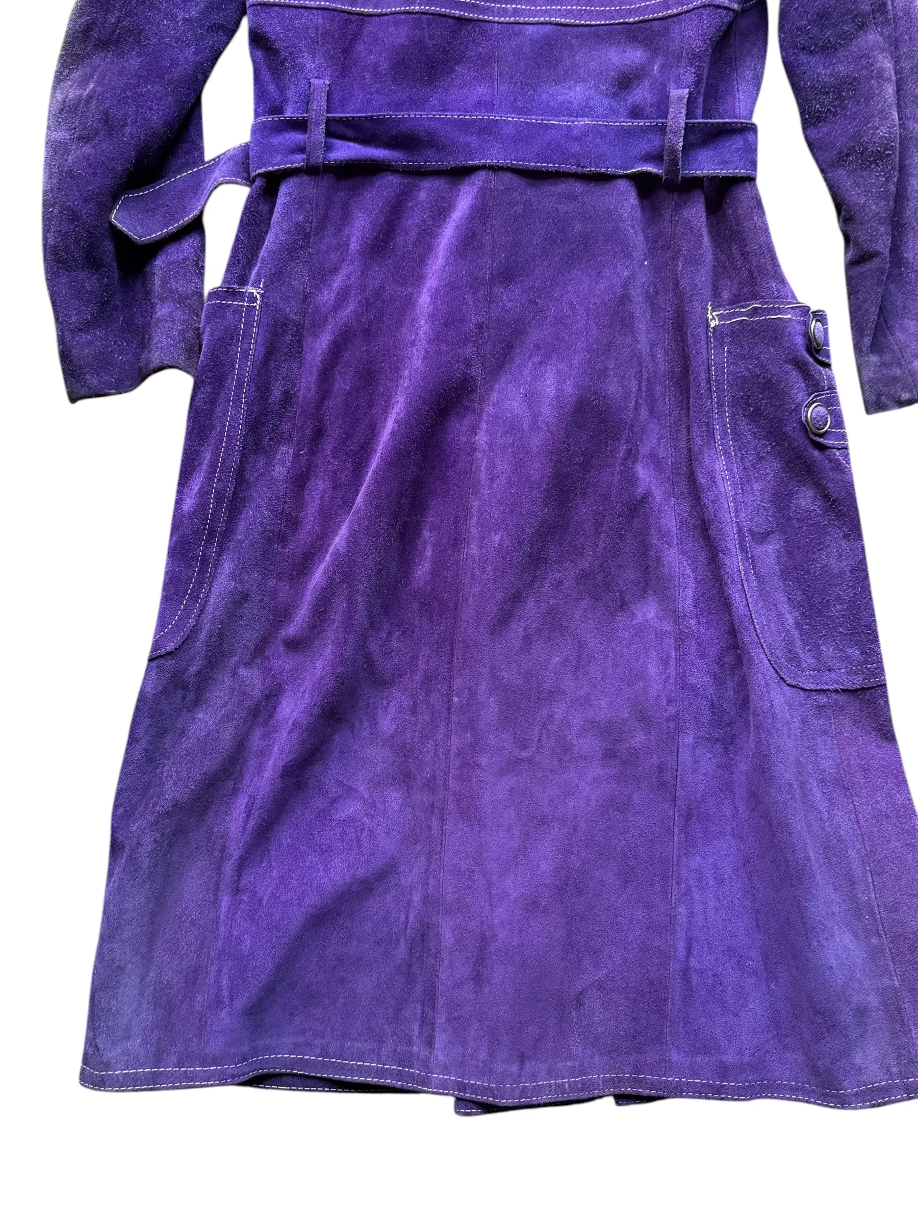 1960s Purple Suede Trench Coat S