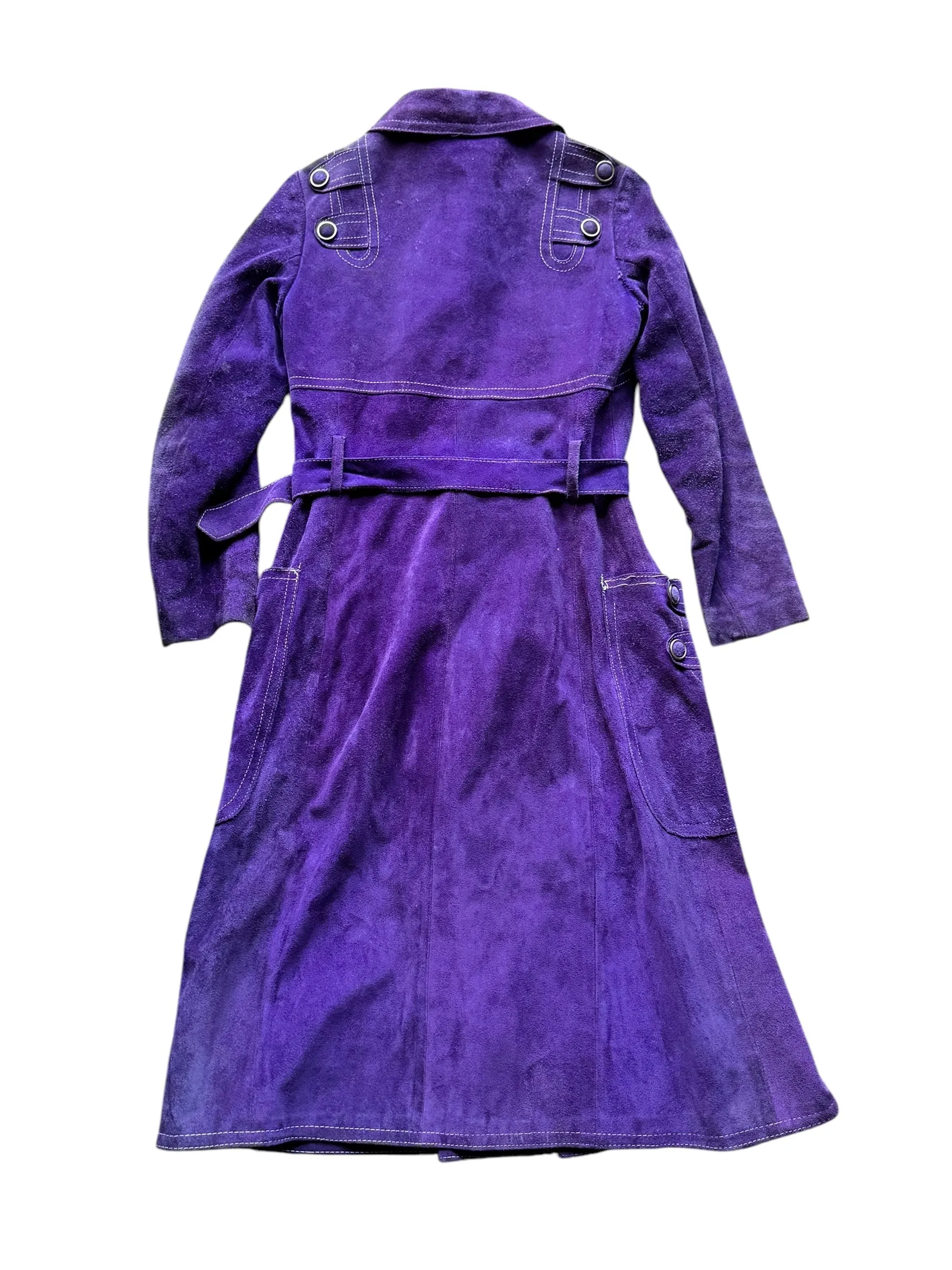 1960s Purple Suede Trench Coat S