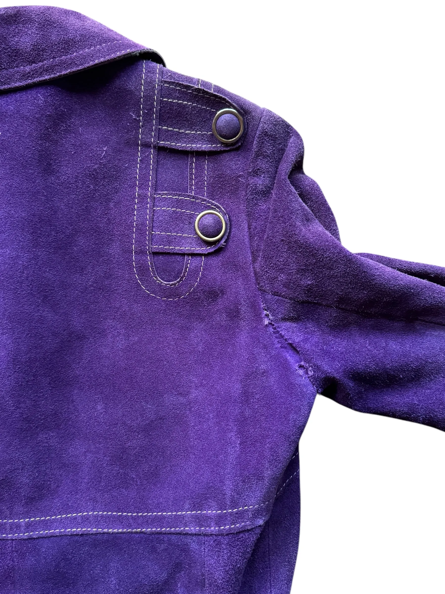 1960s Purple Suede Trench Coat S