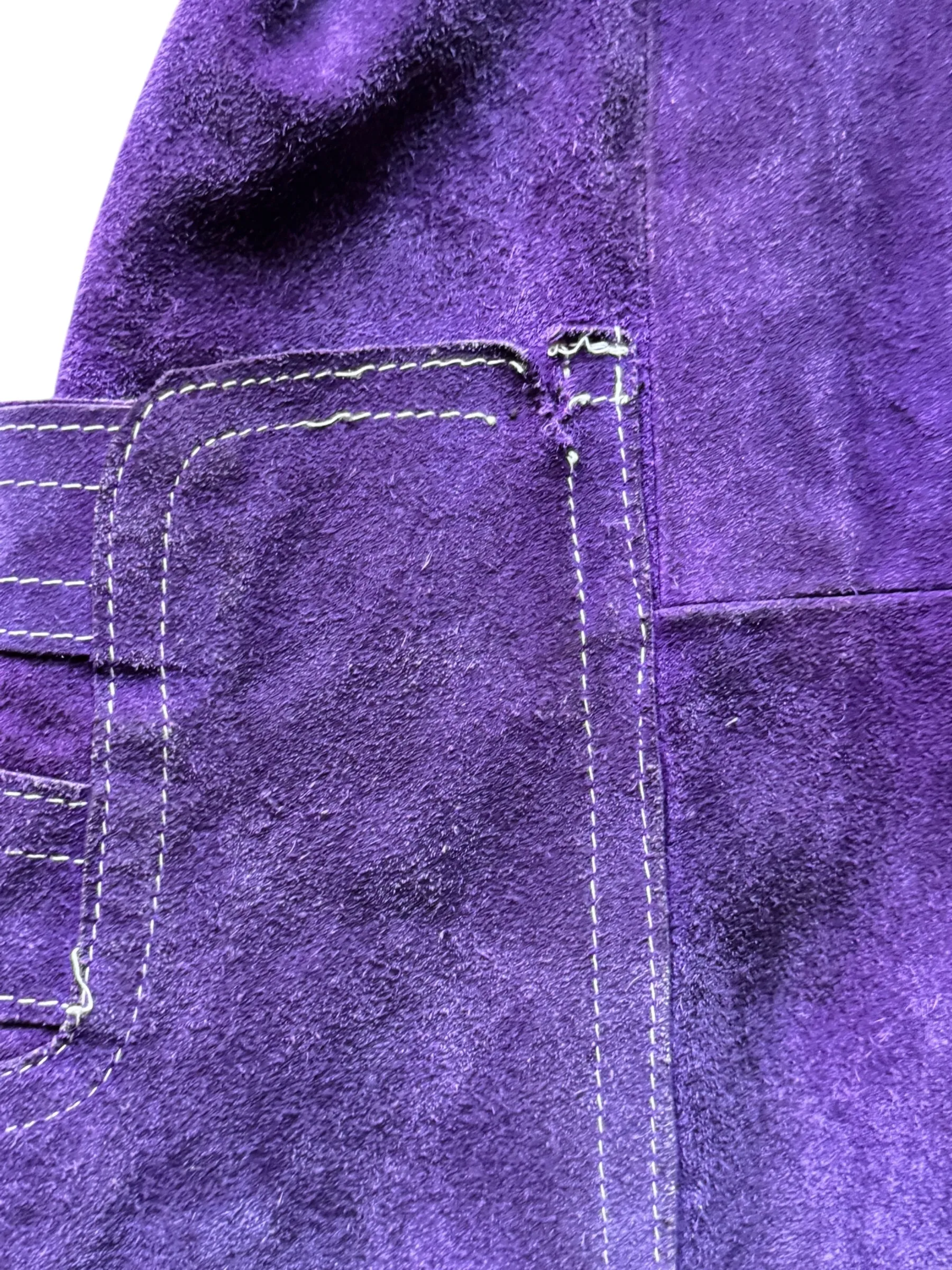 1960s Purple Suede Trench Coat S