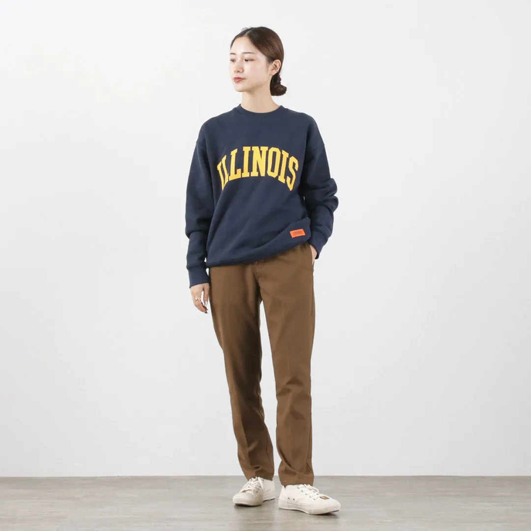 【30％OFF】UNIVERSAL OVERALL（ユニバーサルオーバーオール） 30/7 TC プリント スウェット シャツ (ILLINOIS)