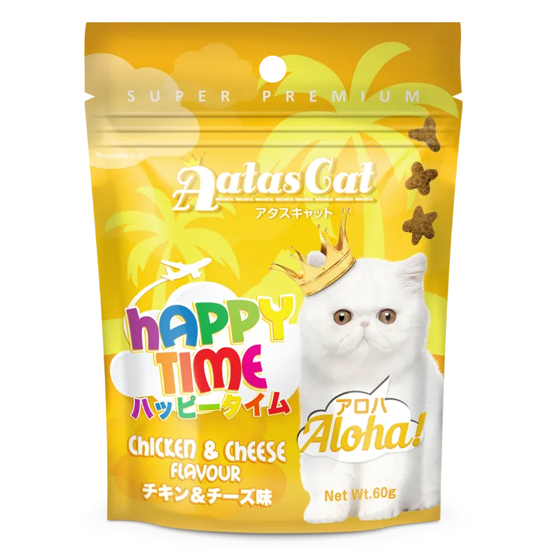 Aatas Cat Happy Time Aloha! - Chicken & Cheese 60g