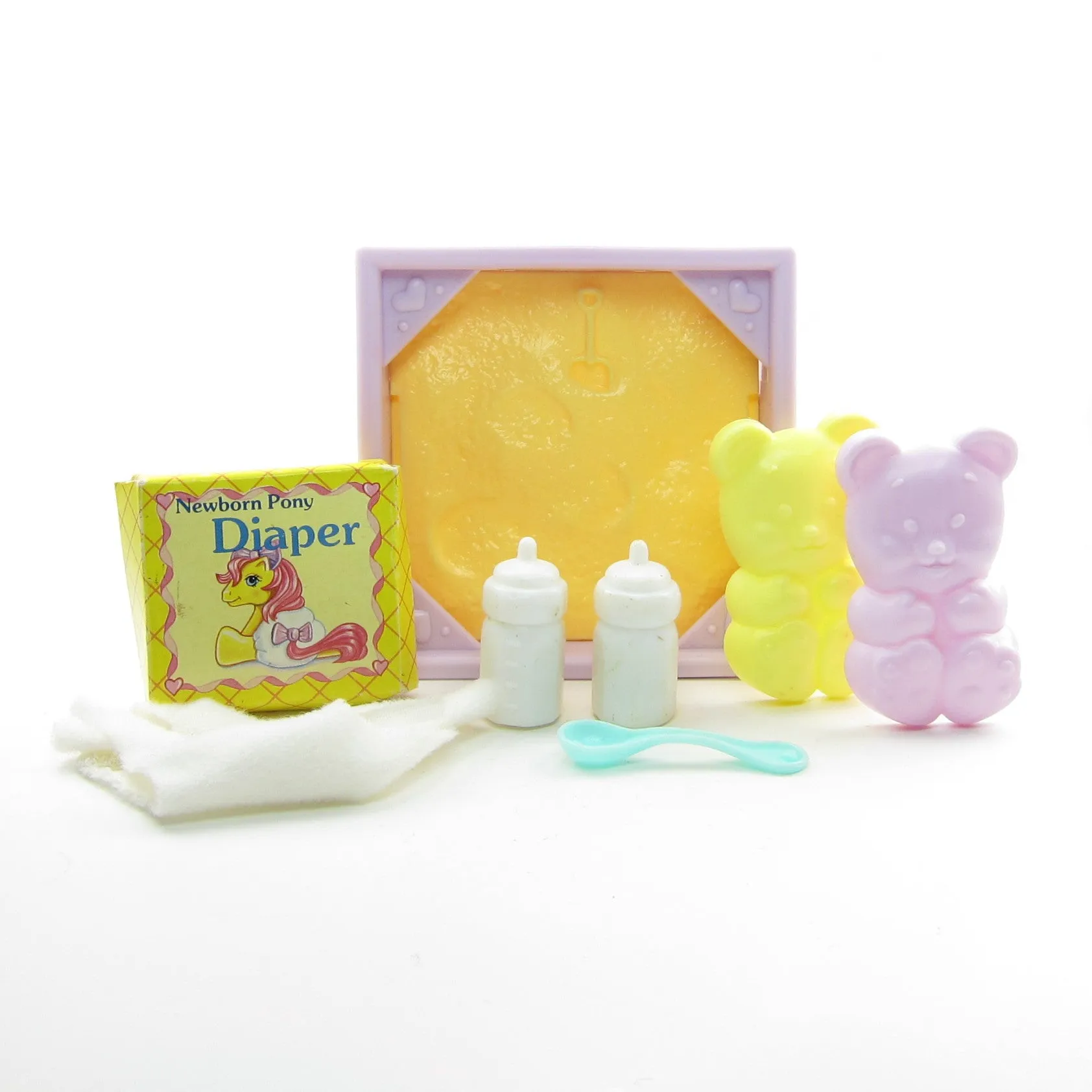 Big Top & Toppy Newborn Twins G1 My Little Pony Set with Accessories