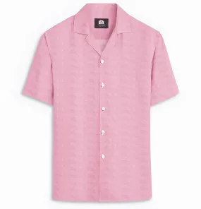 Camp Collar Linen Shirt in Pink