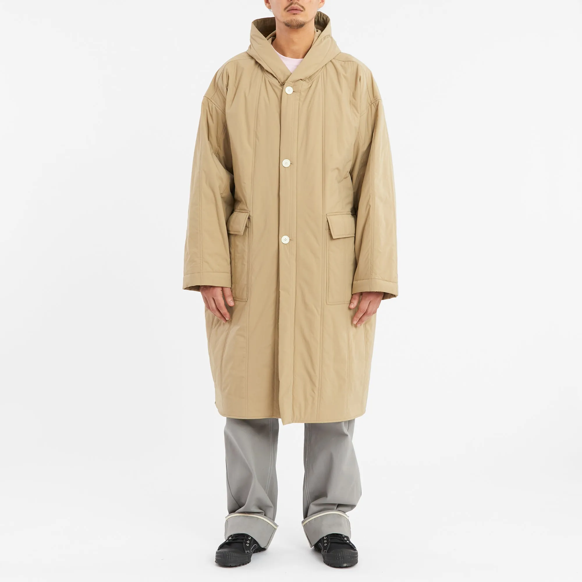 Canopy Coat - Tan Quilted Recycled Nylon