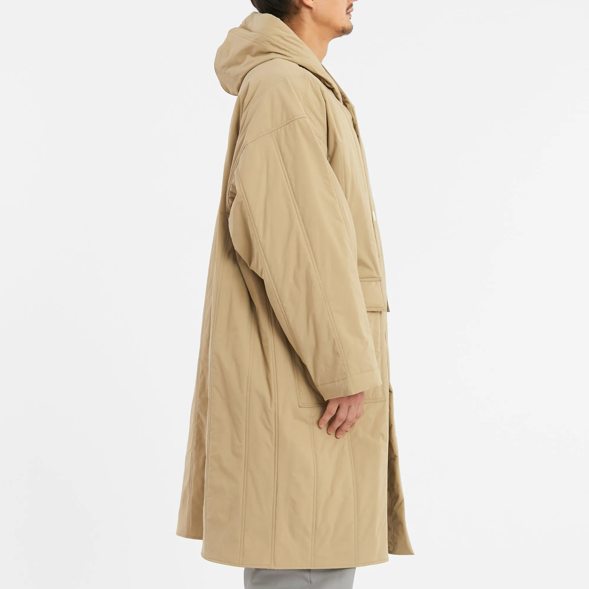 Canopy Coat - Tan Quilted Recycled Nylon