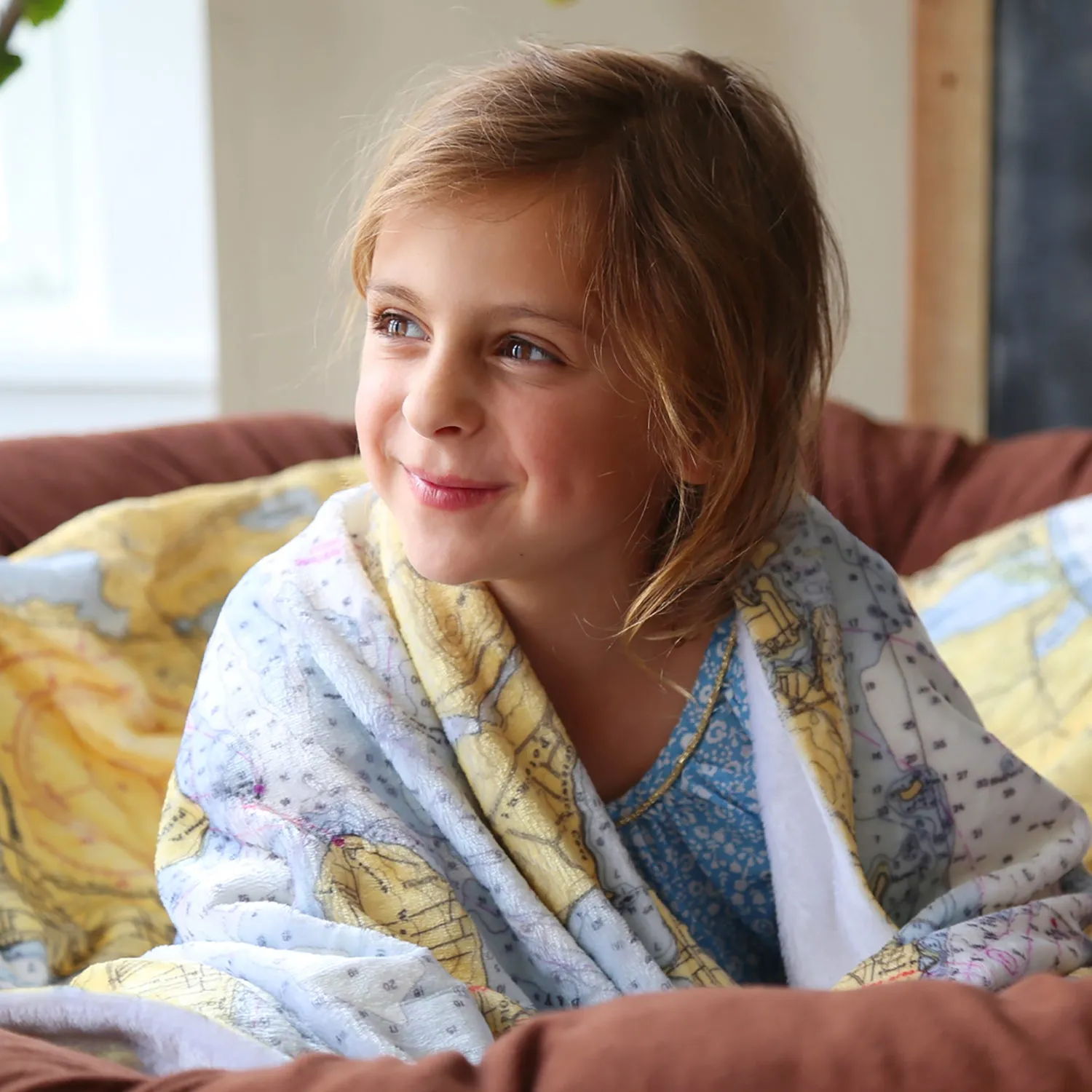 Cape Cod and the Islands MA Seaglass Map Blanket