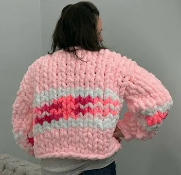 Cardigan, Chunky Chenille Yarn