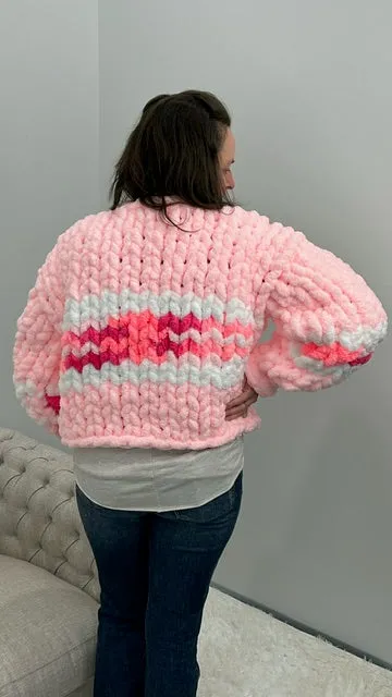 Cardigan, Chunky Chenille Yarn