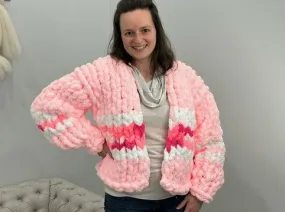 Cardigan, Chunky Chenille Yarn