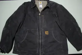 CARHARTT Mens Ridge Coat Sherpa Lined C61 BLK Black Vintage Jacket