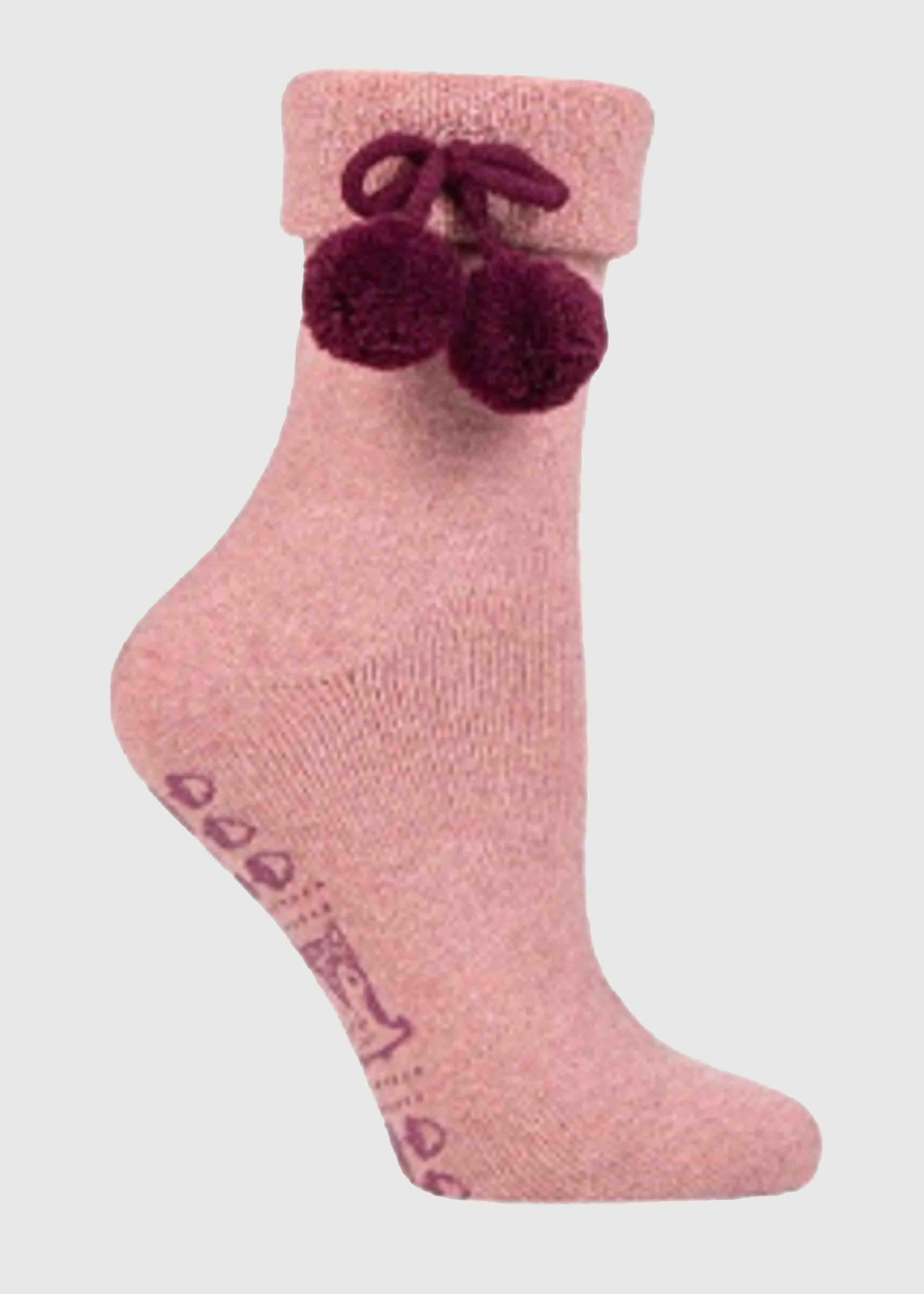 Cheryl Non-Slip Pom Pom Bed Socks