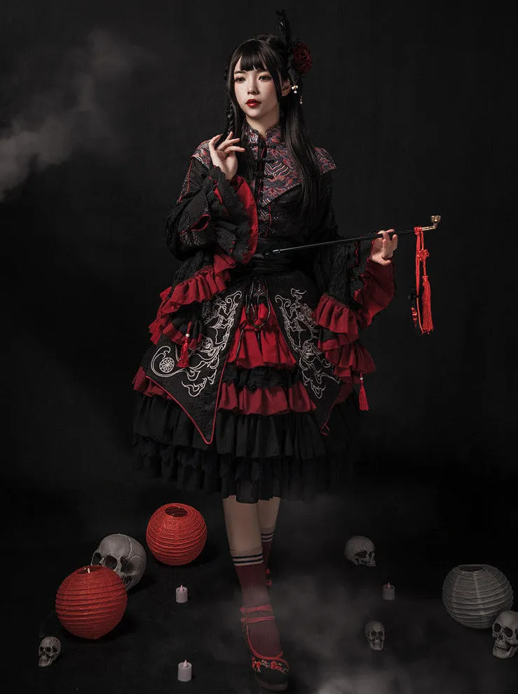 China Lolly Tago Gothic Cape   Long Jacket   Camisole   Skirt   West Band
