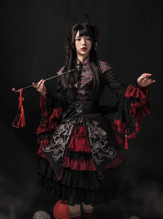 China Lolly Tago Gothic Cape   Long Jacket   Camisole   Skirt   West Band
