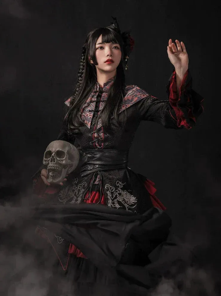 China Lolly Tago Gothic Cape   Long Jacket   Camisole   Skirt   West Band