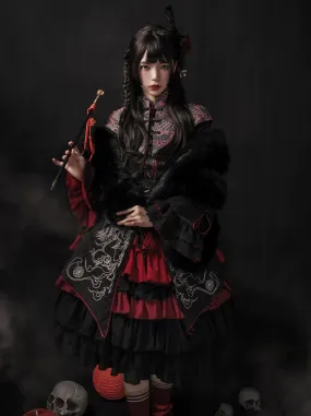 China Lolly Tago Gothic Cape   Long Jacket   Camisole   Skirt   West Band