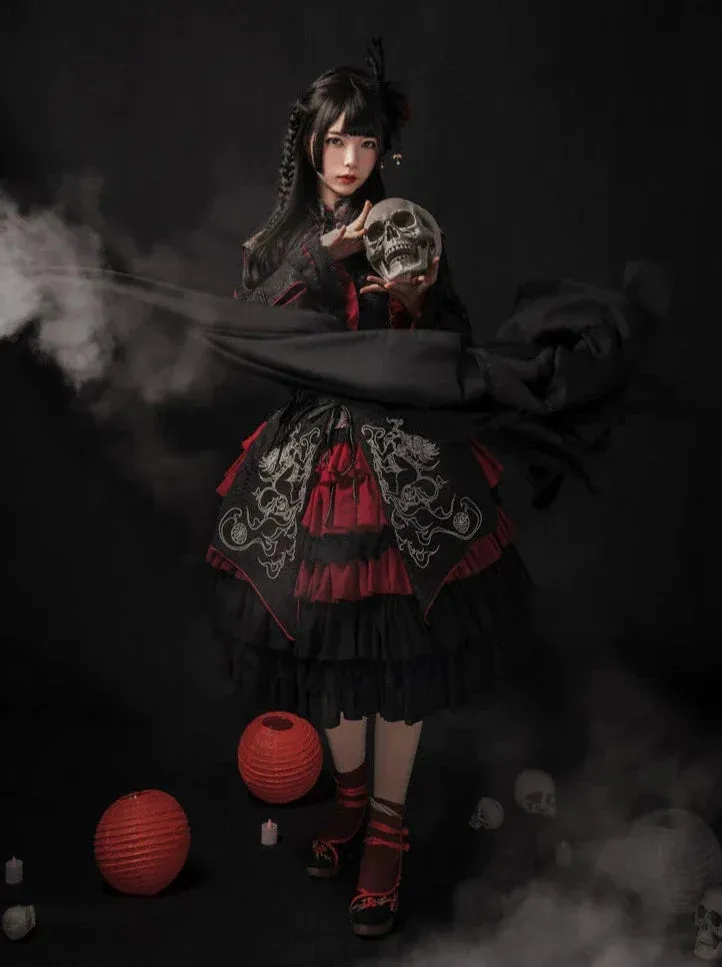 China Lolly Tago Gothic Cape   Long Jacket   Camisole   Skirt   West Band