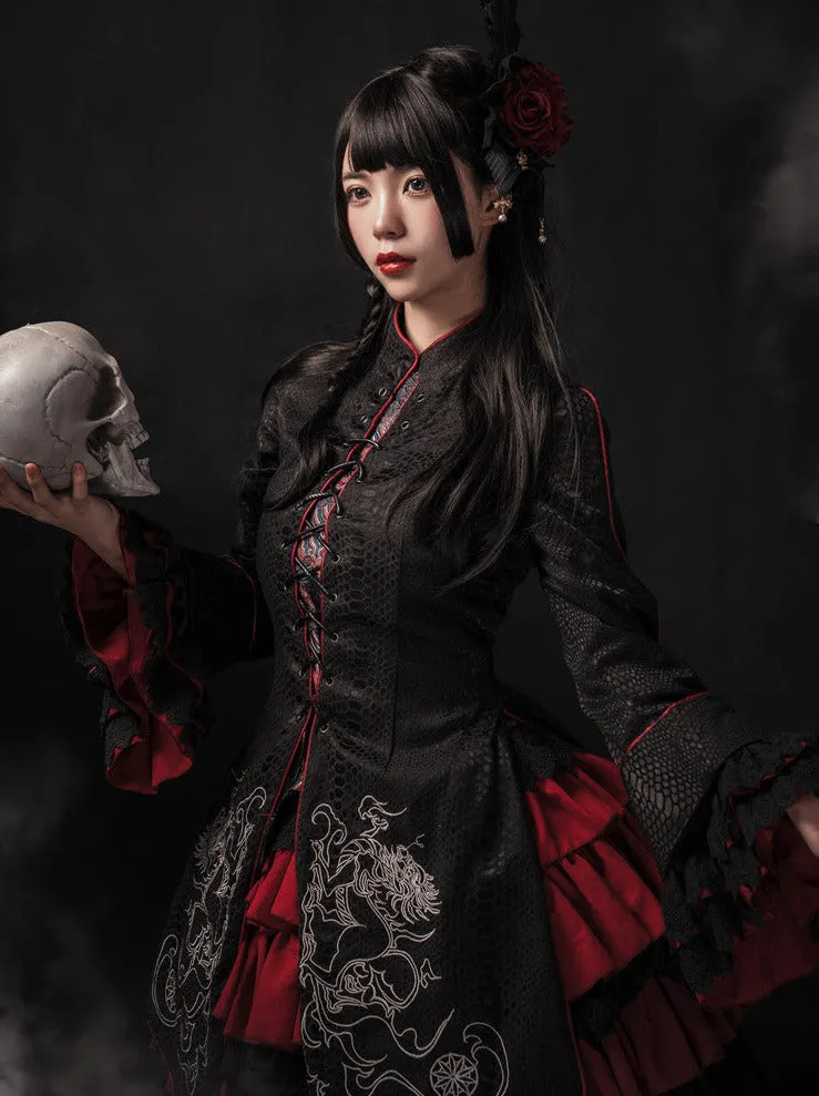 China Lolly Tago Gothic Cape   Long Jacket   Camisole   Skirt   West Band