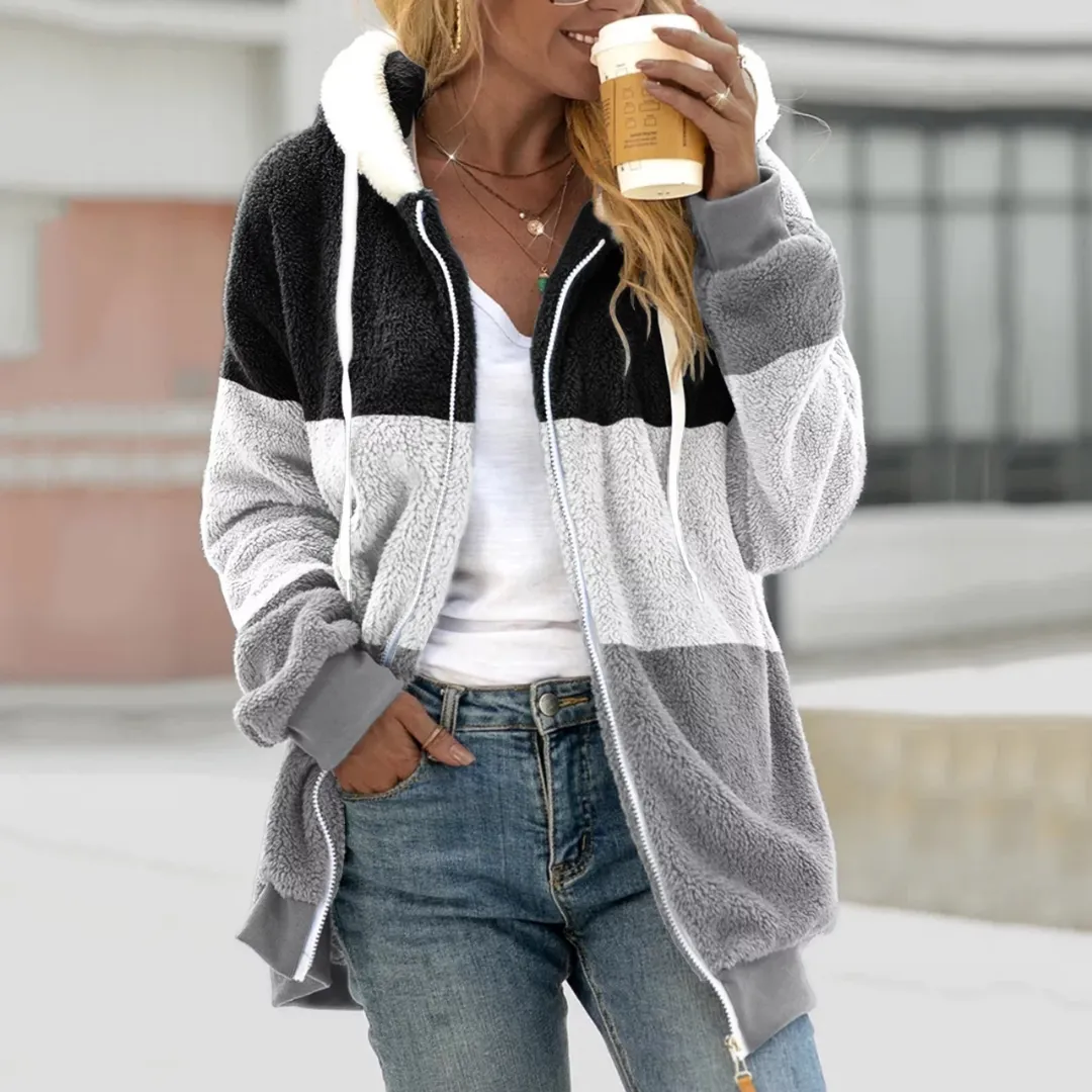 Color Block Fleece Jacket
