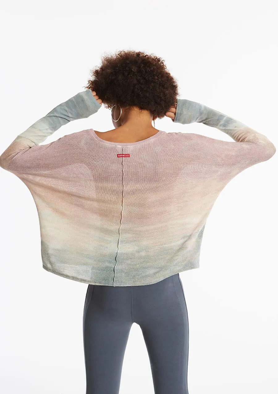 Crop Crew Sweater - with Rainbow Horizon Tie Dyes