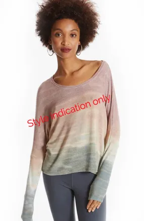 Crop Crew Sweater - with Rainbow Horizon Tie Dyes
