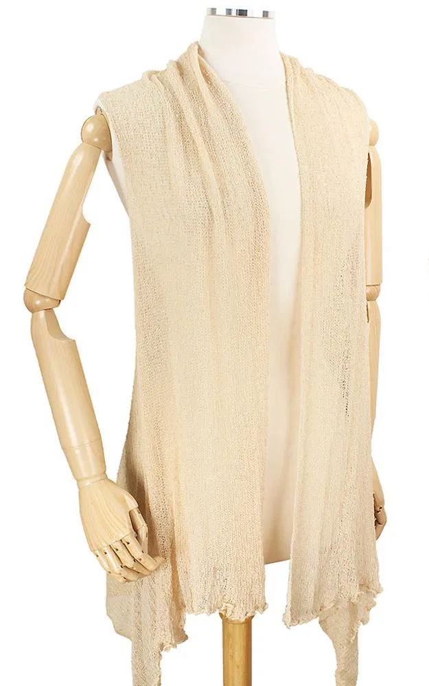 EAV8927 Popcorn Knit Multi-way Vest
