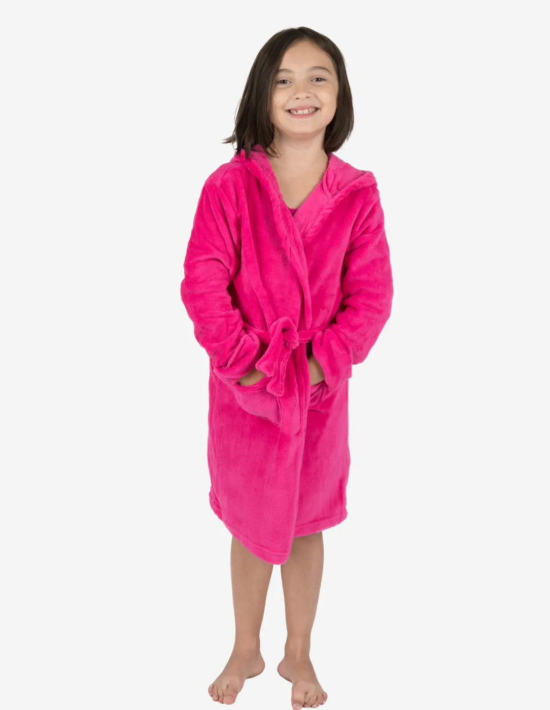 Fleece Classic Color Hooded Robes