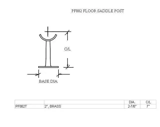 Floor Saddle Post For 2" Tubing