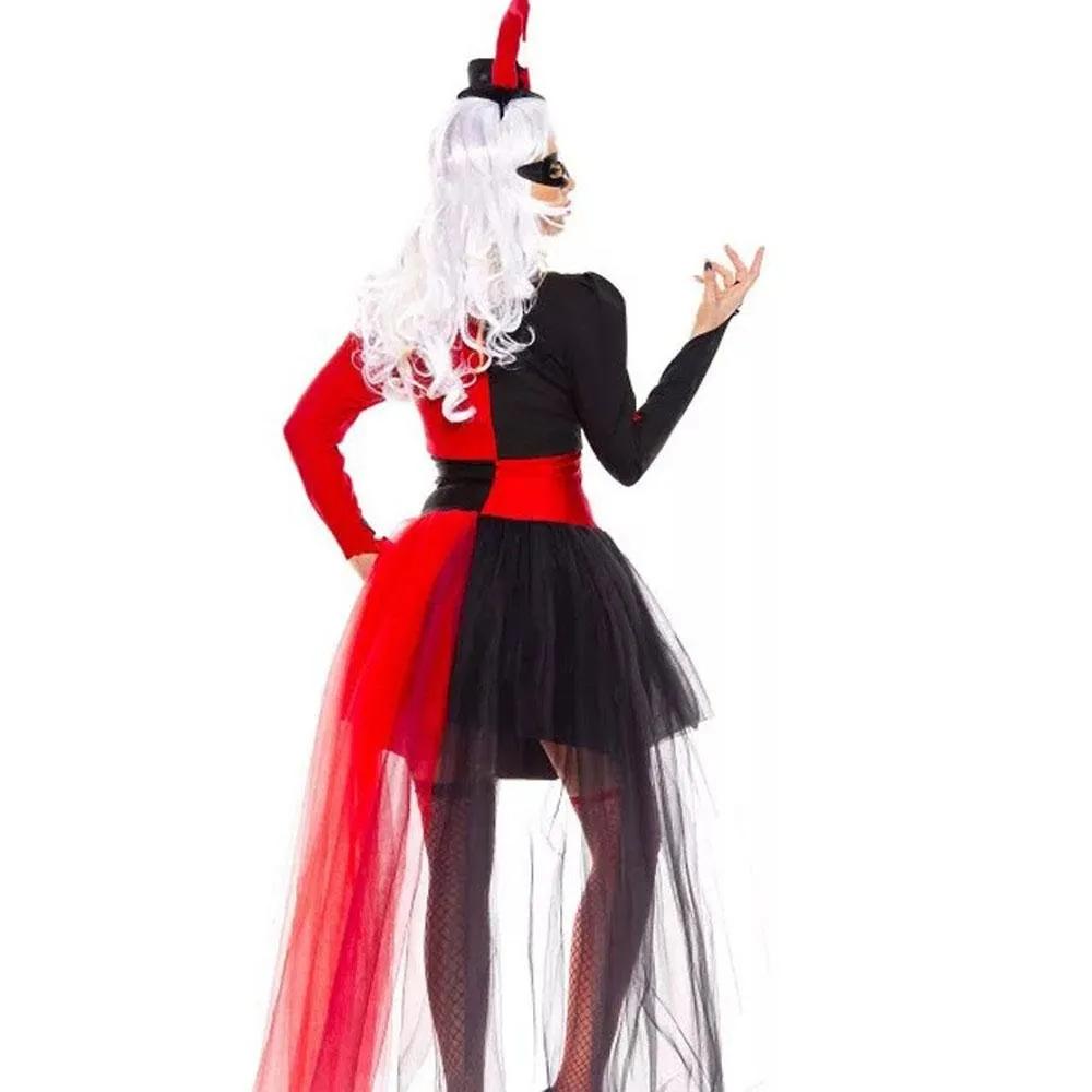 Harley quinn costume Women Dress Hallloween Masquerade circus costumes