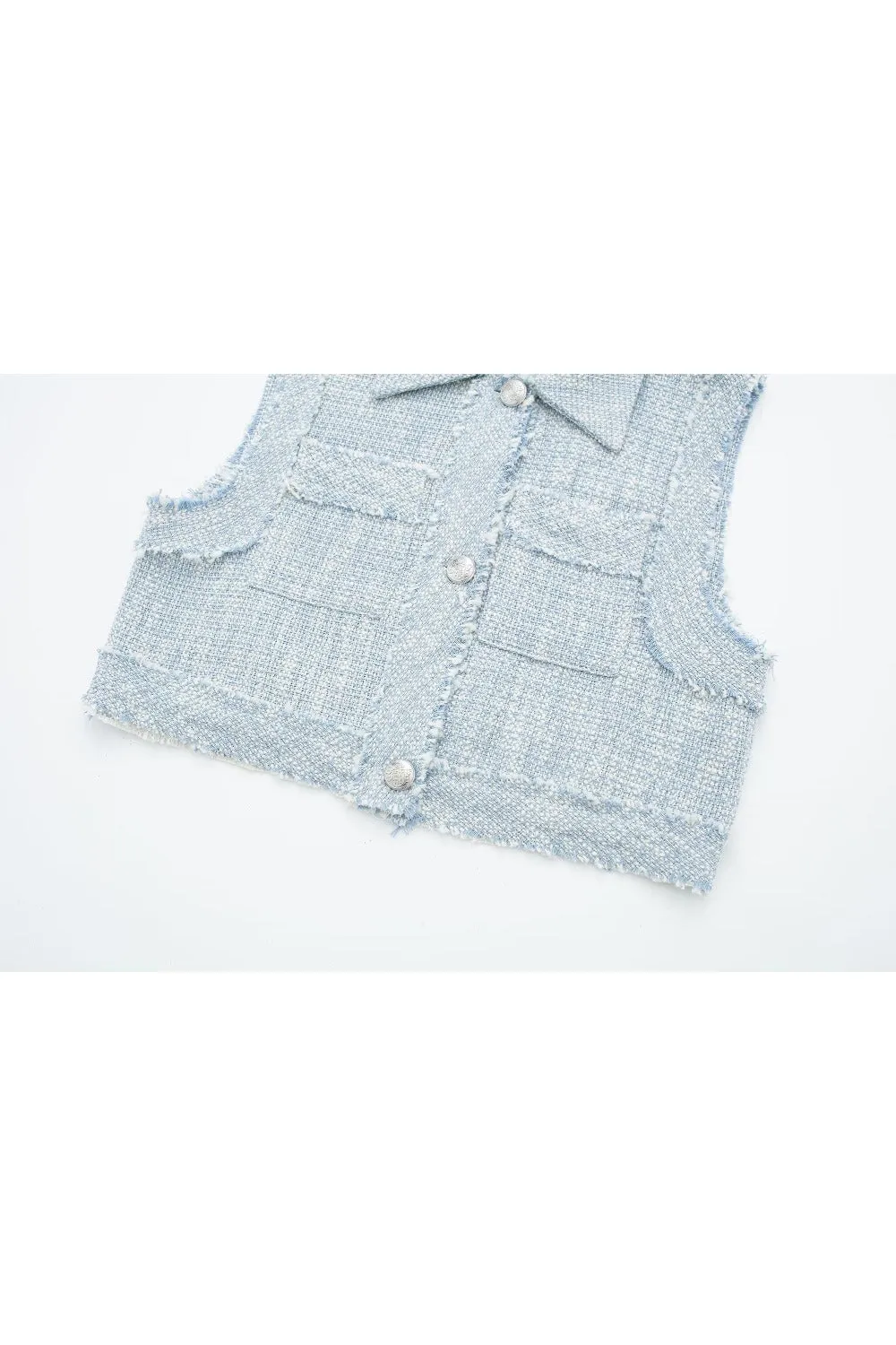 'Isabelle' Rough short textured vest
