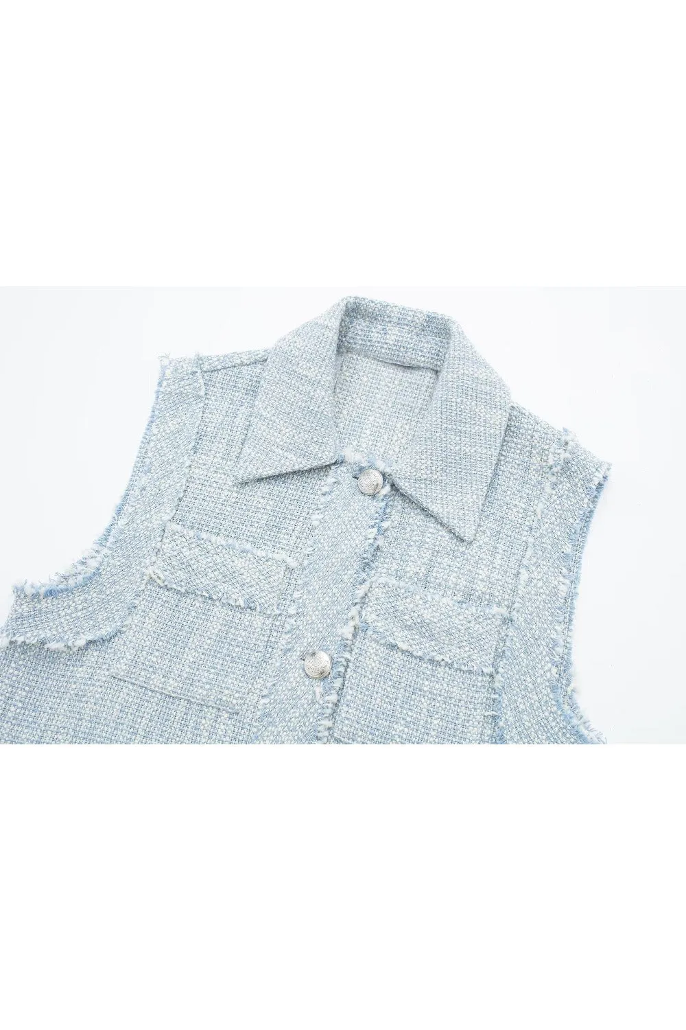 'Isabelle' Rough short textured vest