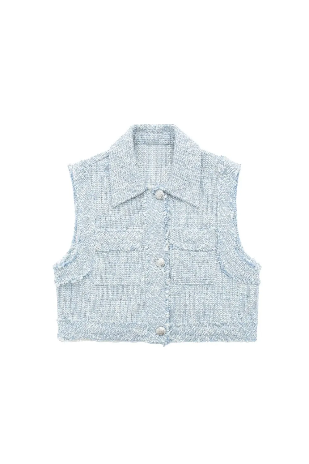 'Isabelle' Rough short textured vest