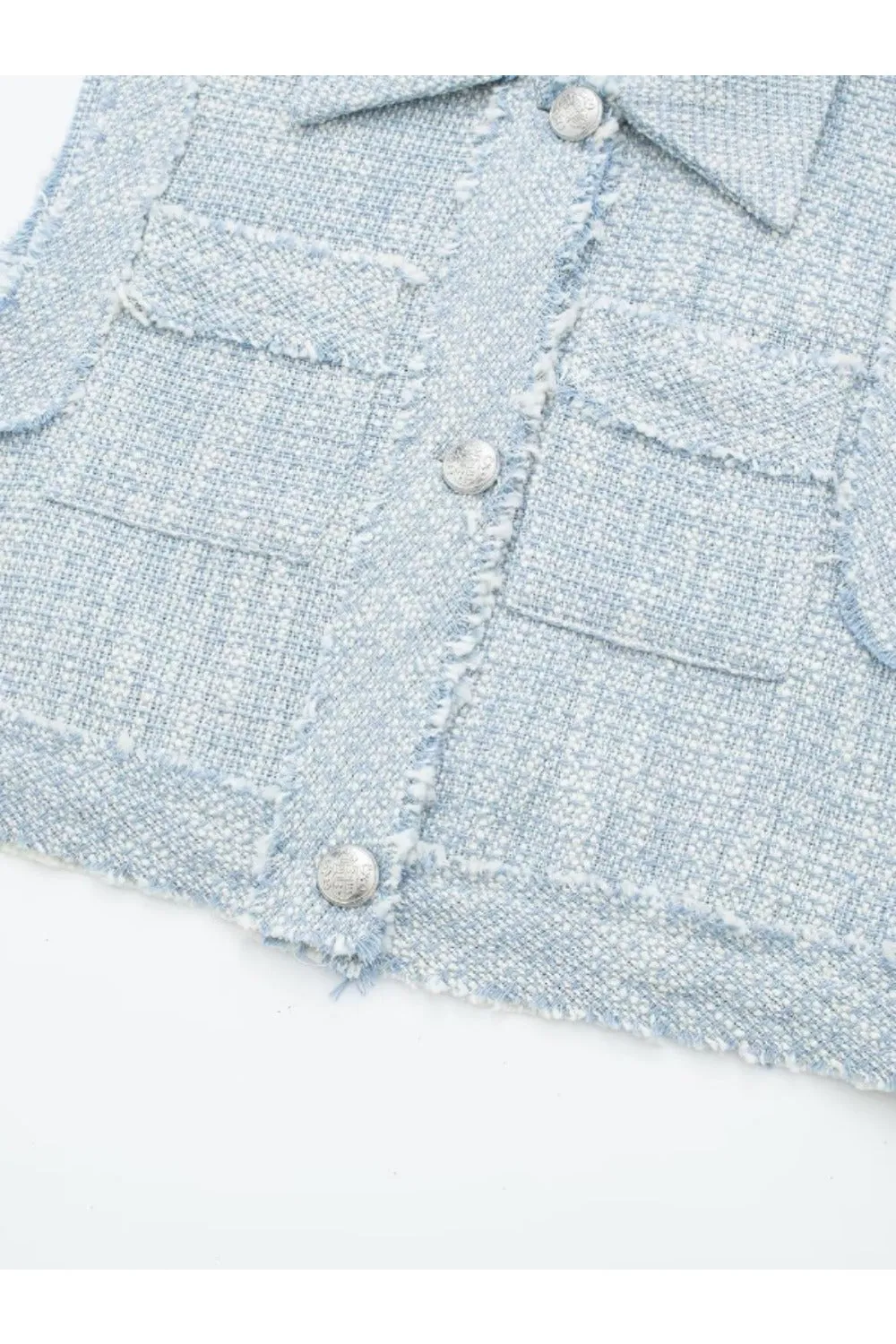 'Isabelle' Rough short textured vest