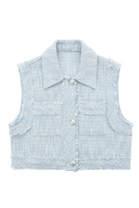 'Isabelle' Rough short textured vest