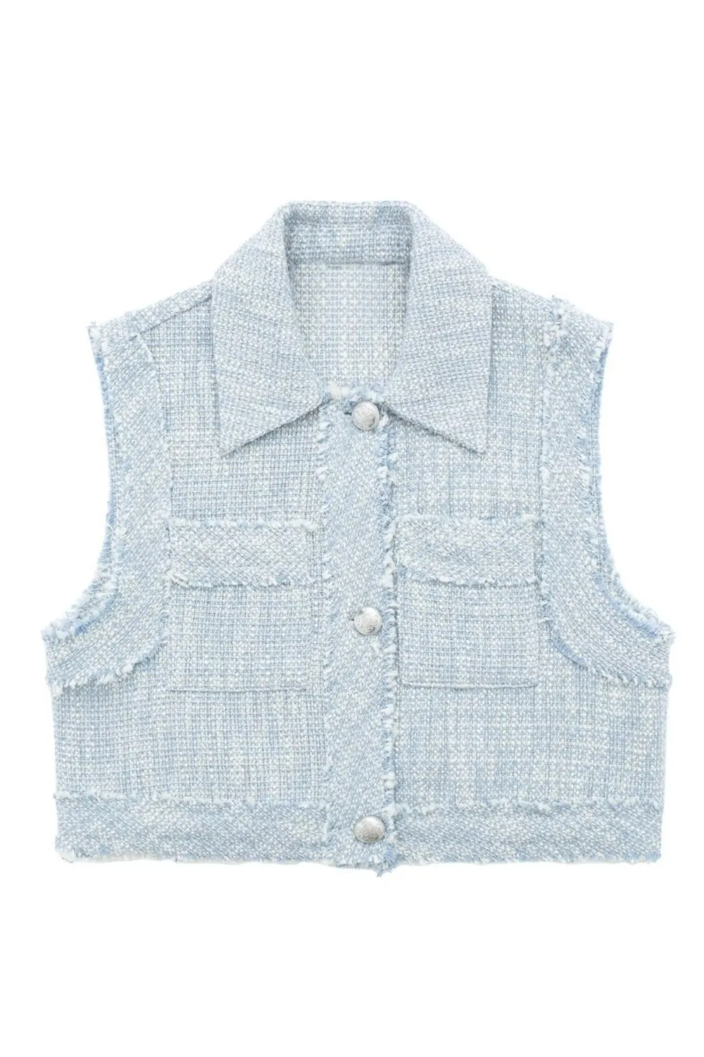 'Isabelle' Rough short textured vest