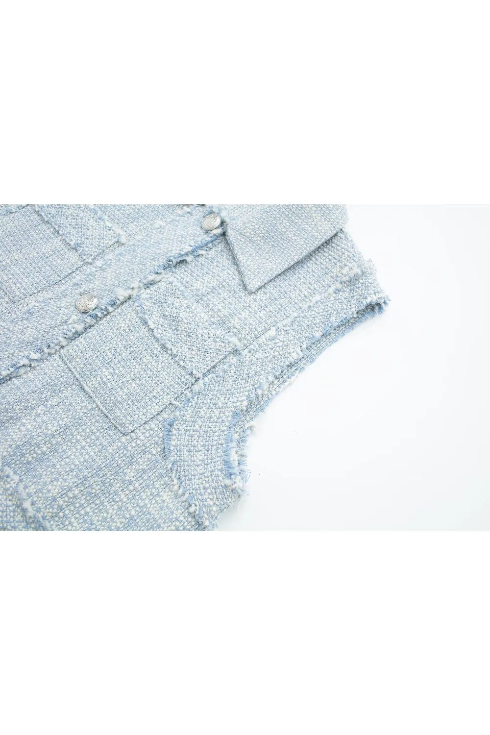 'Isabelle' Rough short textured vest