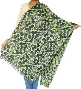 Jamawar Wool Shawl Scarf Womens Wrap India Clothing (76 x 26 inches)