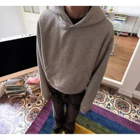 Jinquedai leapord halloween outfit 420G Solid Color Fleece-lined Cordless Sweater Men's Hooded Autumn and Winter Sports Jacket Basic American Hoodie