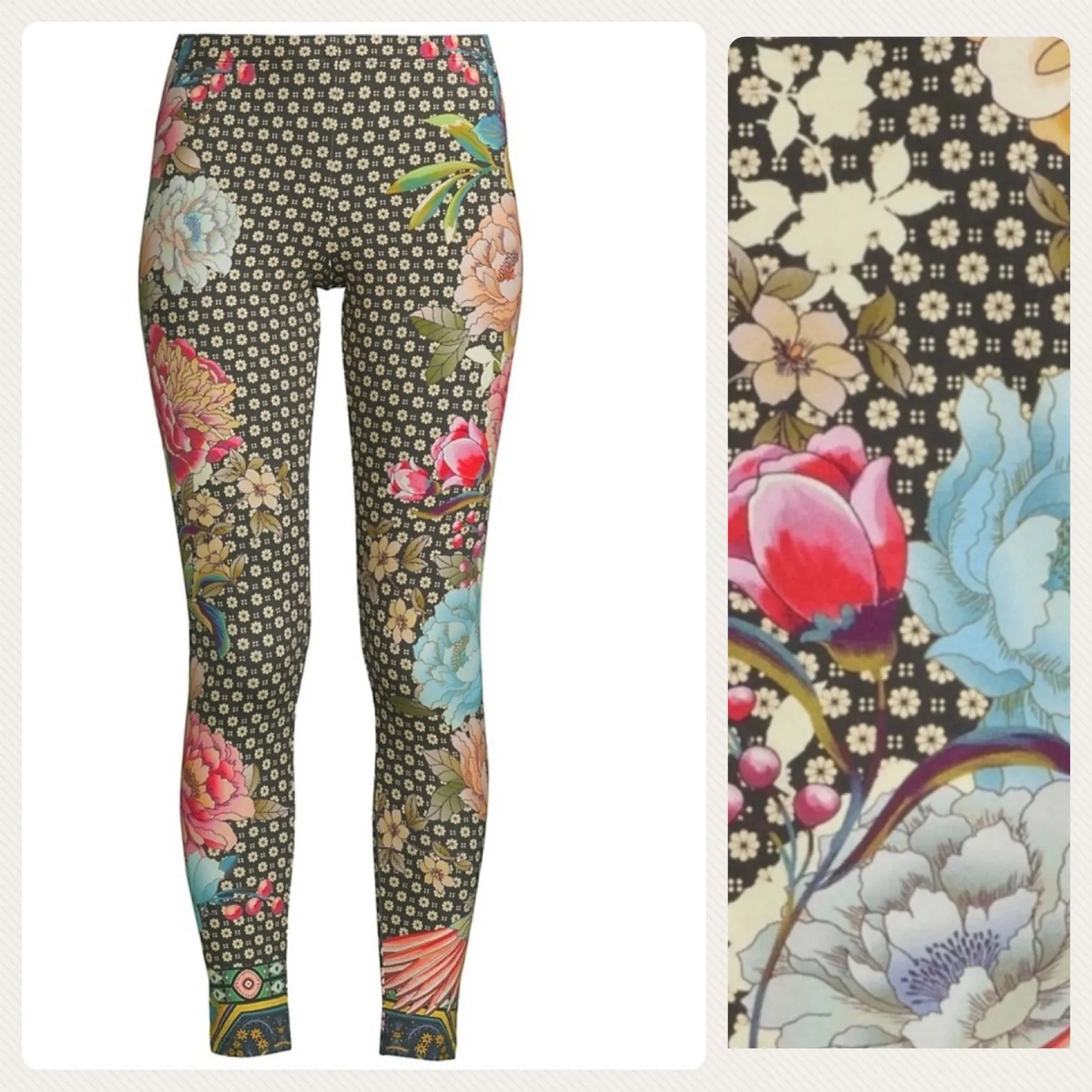 Johnny Was Fagan Floral Leggings Medium