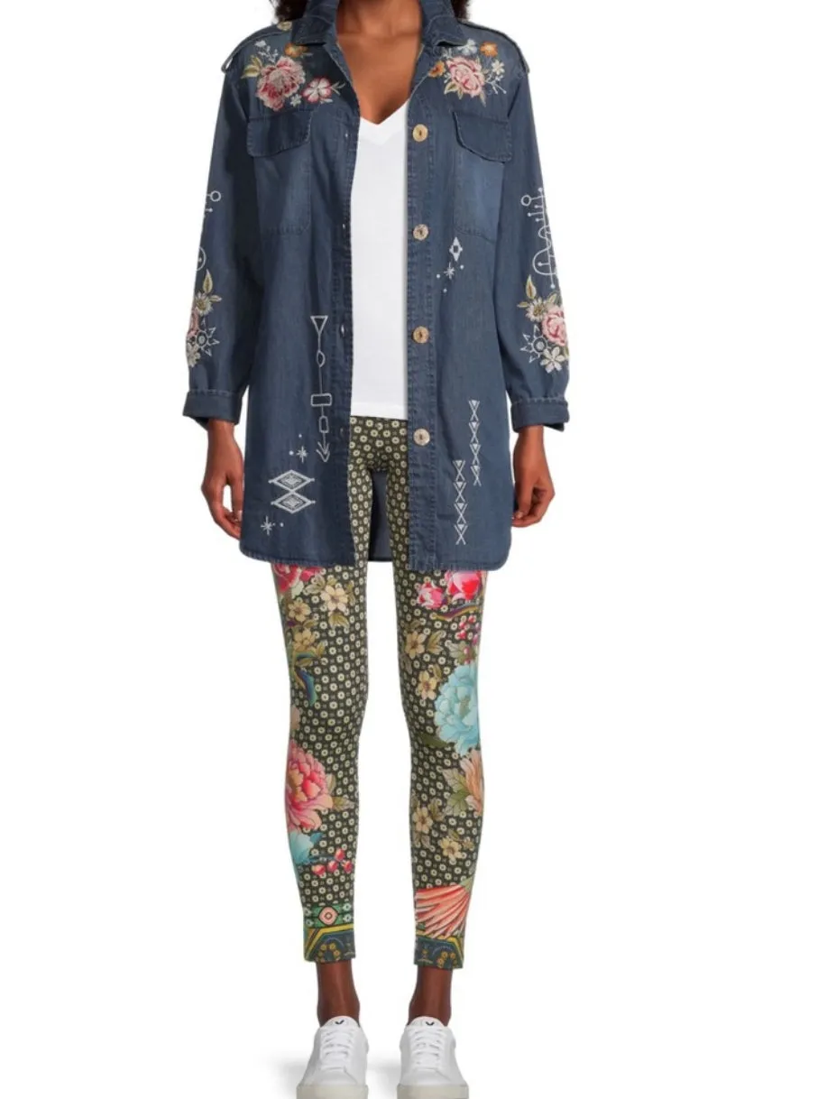 Johnny Was Fagan Floral Leggings Medium
