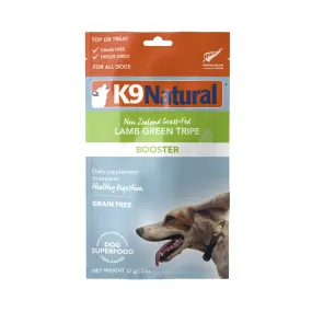 K9 Natural Grain Free Freeze Dried Dog Food Supplement Booster Lamb Green Tripe