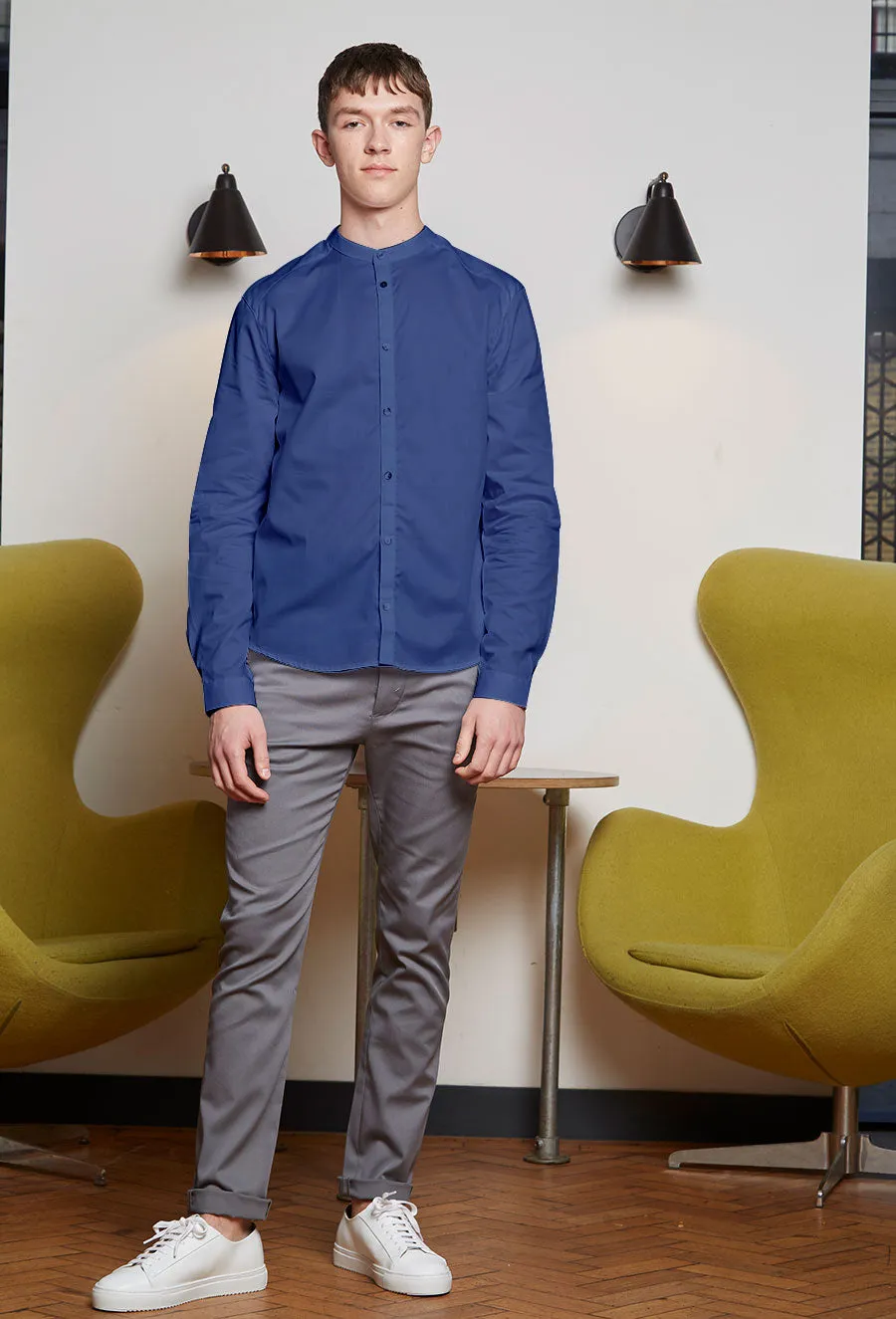 Male Grandad Collared Shirt (No Pockets)