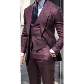 Men's Peak Lapel Wedding Suit Set