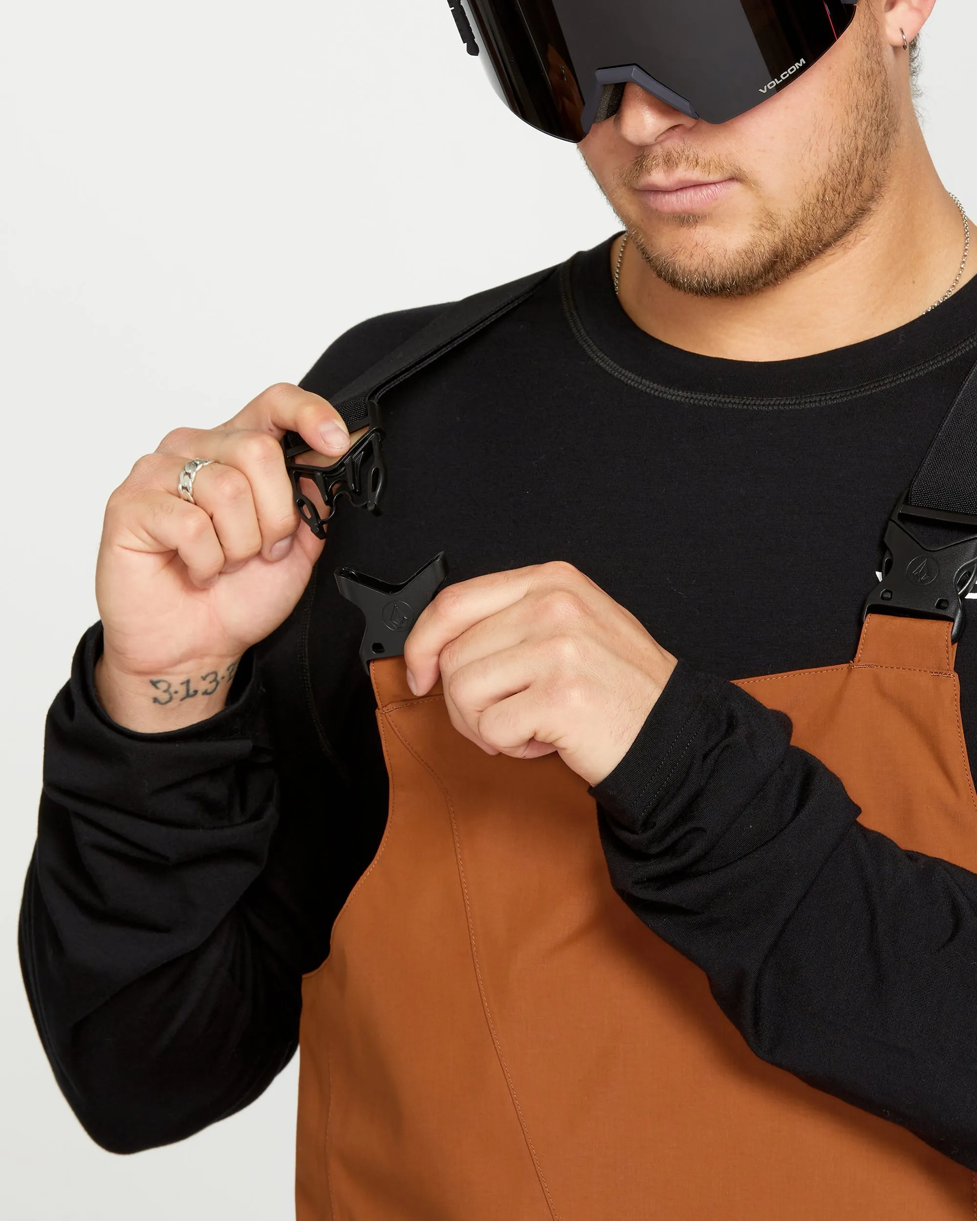 Mens V.Co Sparta Bib Overalls - Caramel