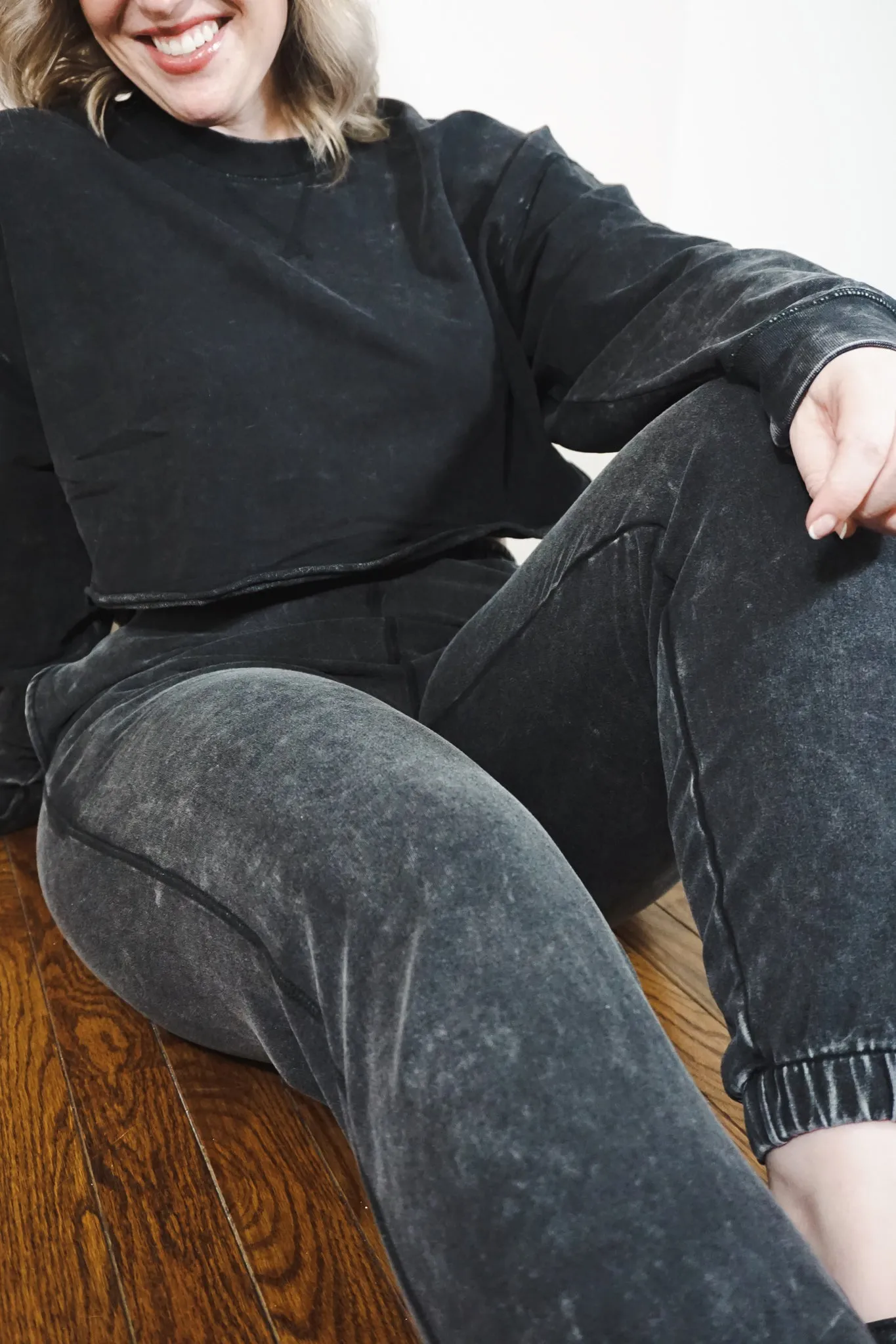 Mineral-Washed Lounge Joggers