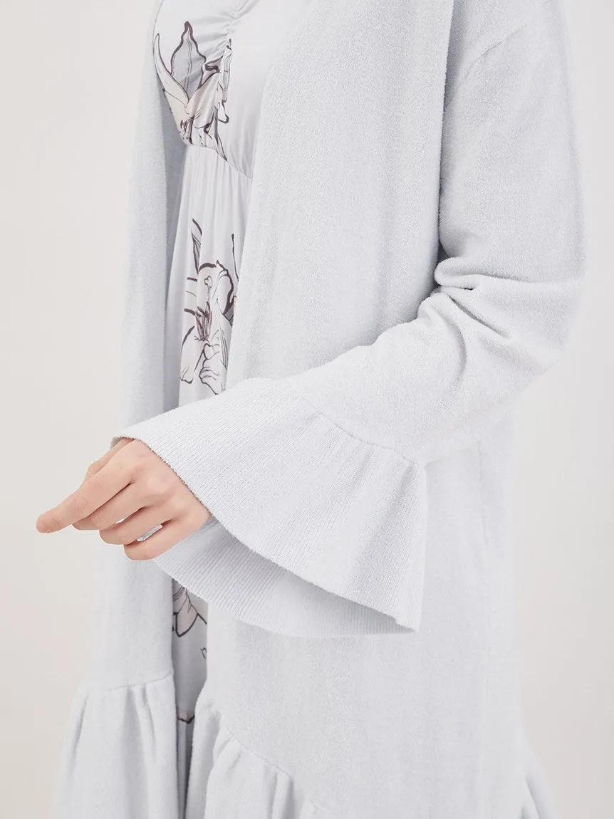 Mucha Long Loungewear Ruffled Cardigan