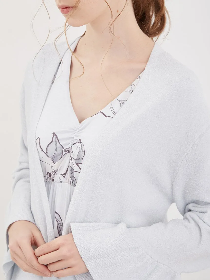 Mucha Long Loungewear Ruffled Cardigan