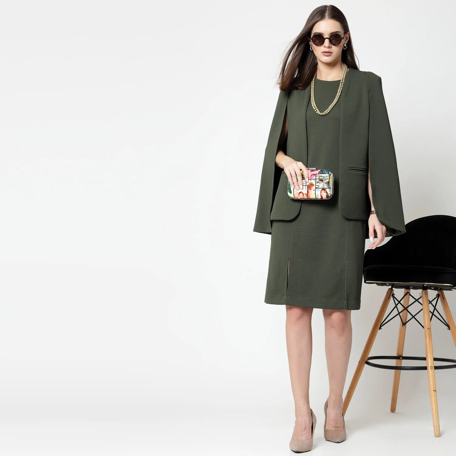 Olive Cape Jacket