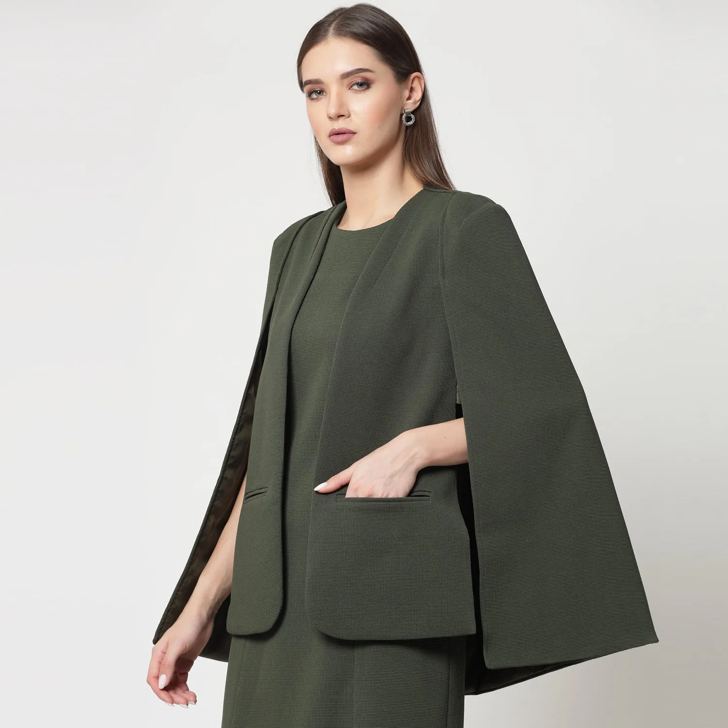 Olive Cape Jacket