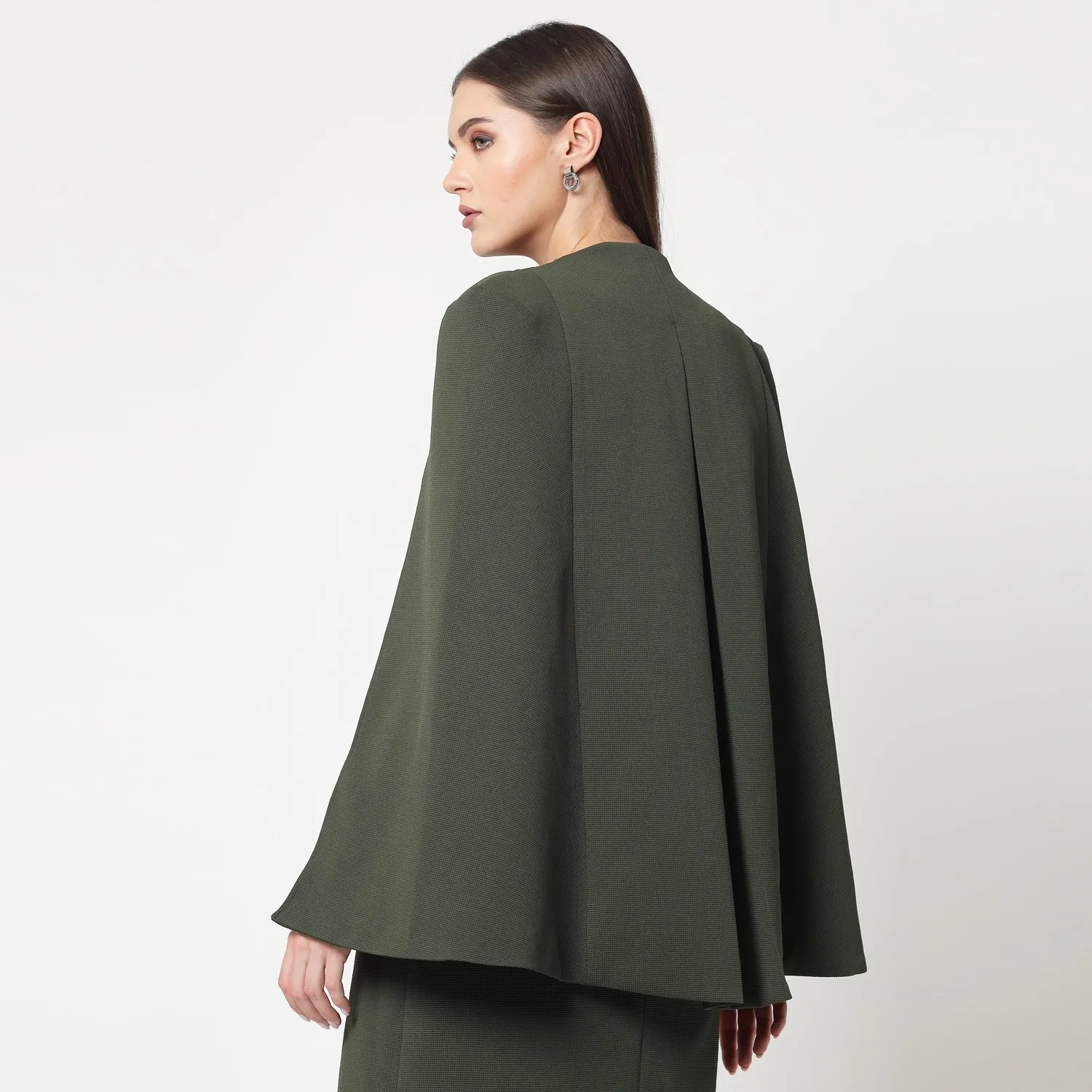Olive Cape Jacket